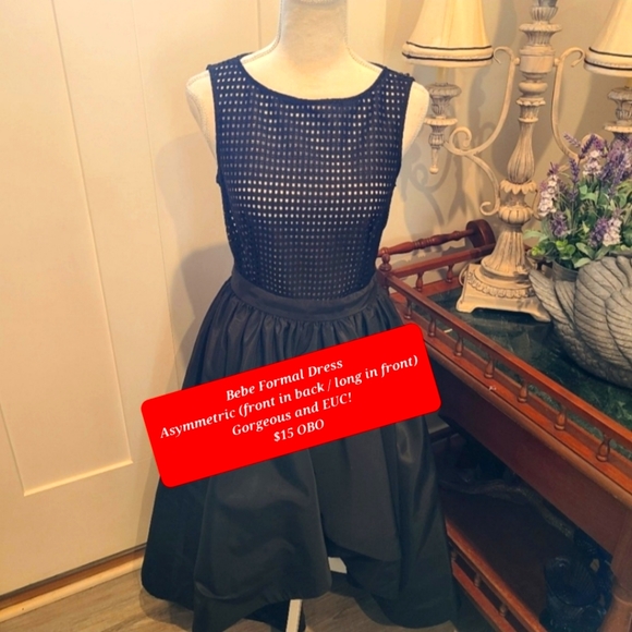 bebe Dresses & Skirts - Bebe Formal Asymmetric Dress!  Offers Welcomed!